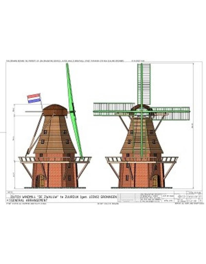 NVM 30.06.028 CD- Stellingmolen "de Zwaluw", te Zuurdijk (gem.Leens, Groningen)