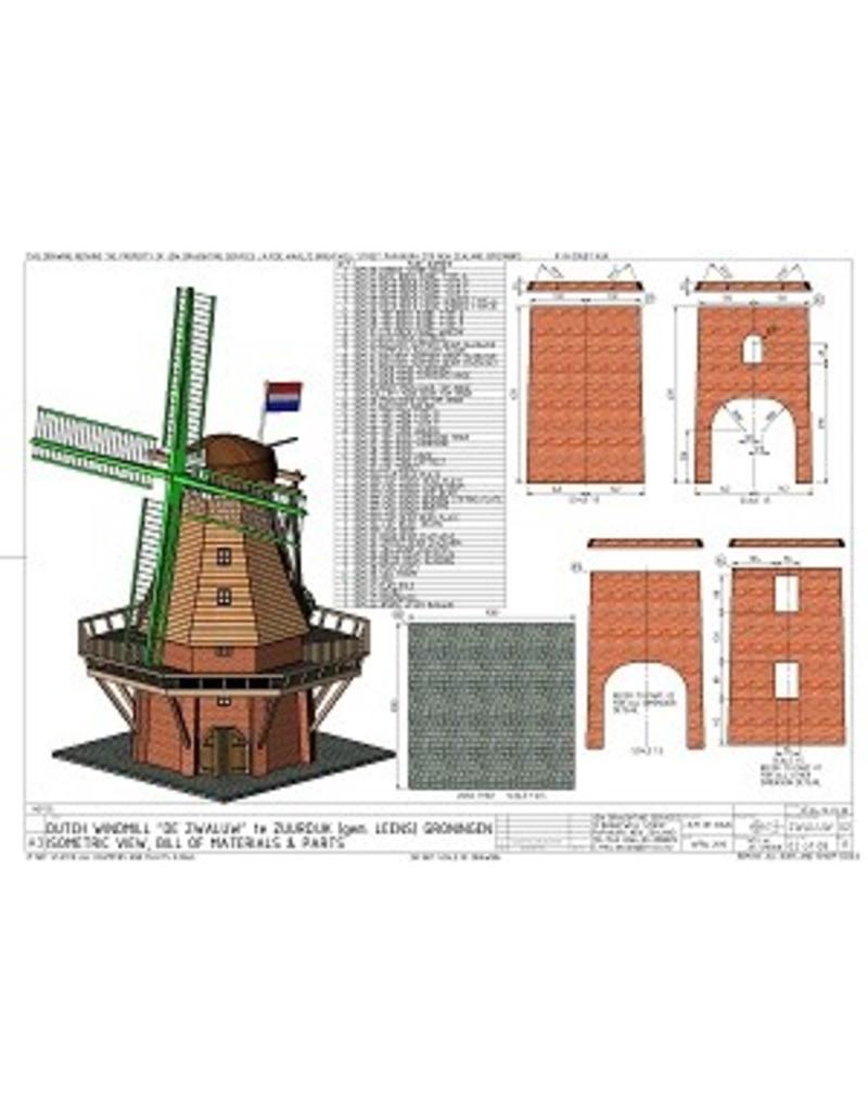 NVM 30.06.028 CD Stellingmolen "Die Schwalbe" zu Zuurdijk (gem.Leens, Groningen)