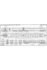 MBT El. 2-wagentrein type 1943, Serie 301-315 voor Spoor 0 - Bouwtekening Schaal 1 : 40 (29.03.062)
