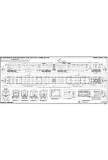 MBT El. 2-Wagen-Zug Typ 1964, Serie 401-438 für Spur 0 - Bauzeichnung Maßstab 1 : 40 (29.03.065)