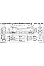MBT El. motorrijtuig 2e klasse met bagage afdeling BD 9151-9161 voor Spoor 0 - Bouwtekening Schaal 1 : 40 (29.03.231)