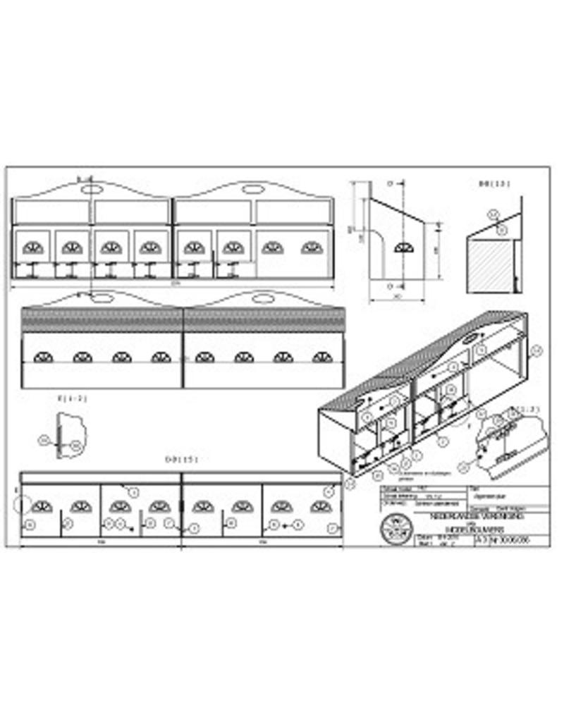 MBT Paardenstal annex opbergkoffer voor "Schleich"paarden - Bouwtekening Schaal 1 : N/A (30.06.036)