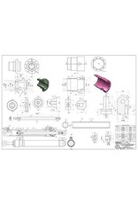 MBT Hydraulischer Hubzylinder für Löffelbagger - Konstruktionszeichnung Maßstab 1 : XX (40.05.001)