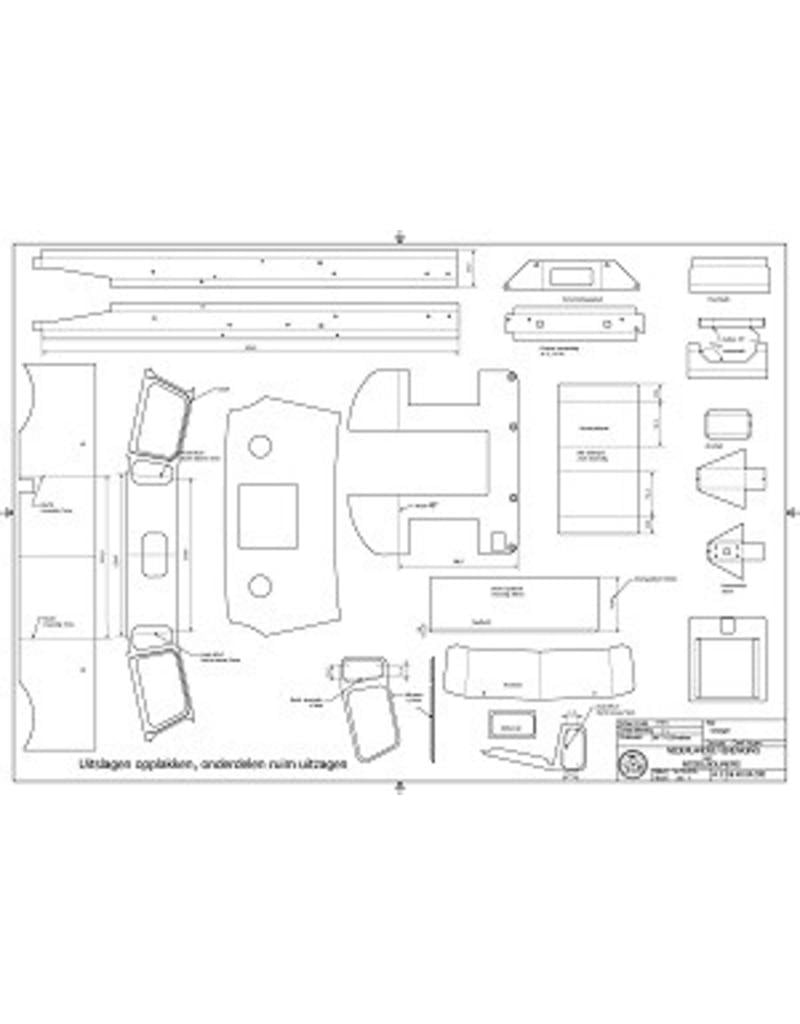 MBT DAF T1500 trekker - Bouwtekening Schaal 1 : 14.5 (40.04.035)