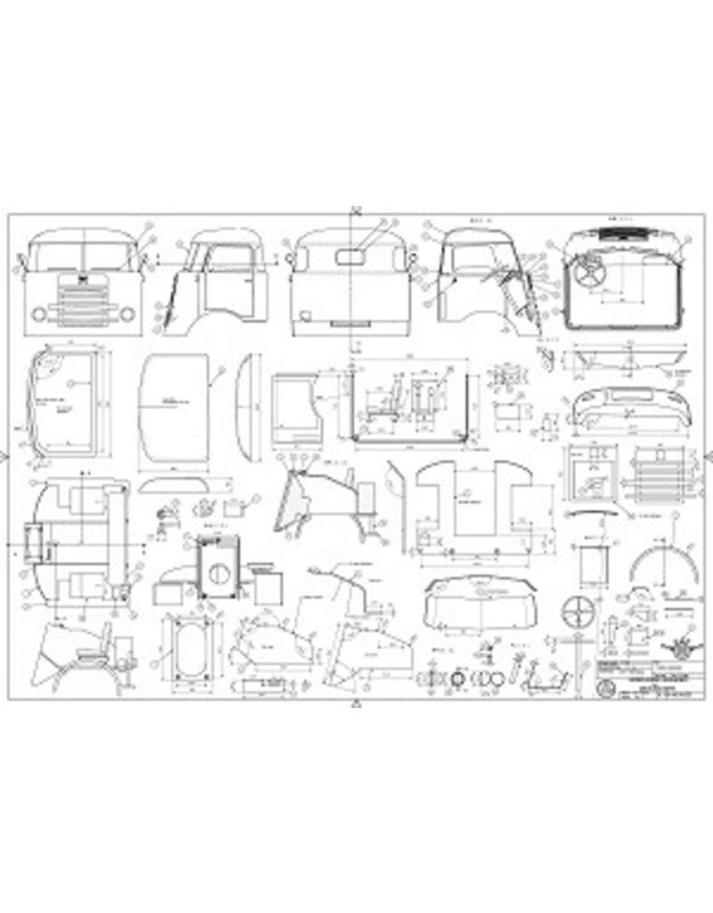 MBT DAF T1500 trekker - Bouwtekening Schaal 1 : 14.5 (40.04.035)