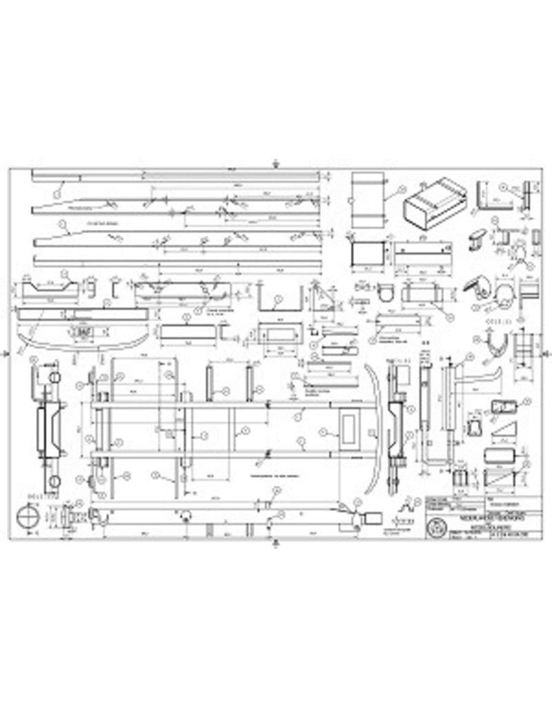 MBT DAF T1500 trekker - Bouwtekening Schaal 1 : 14.5 (40.04.035)