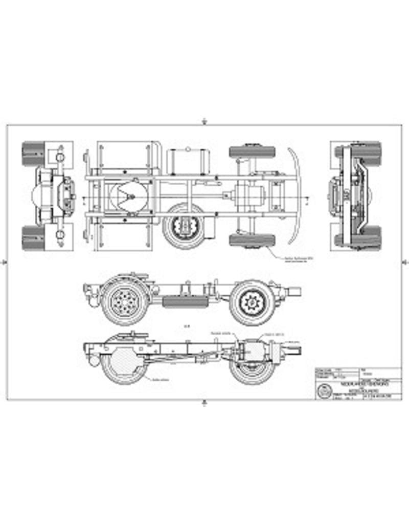 MBT DAF T1500 trekker - Bouwtekening Schaal 1 : 14.5 (40.04.035)