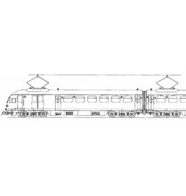 MBT El. 3-wagentrein type 1938 Nr 601-637 voor Spoor 0 - Bouwtekening Schaal 1 : 40 (29.03.061)