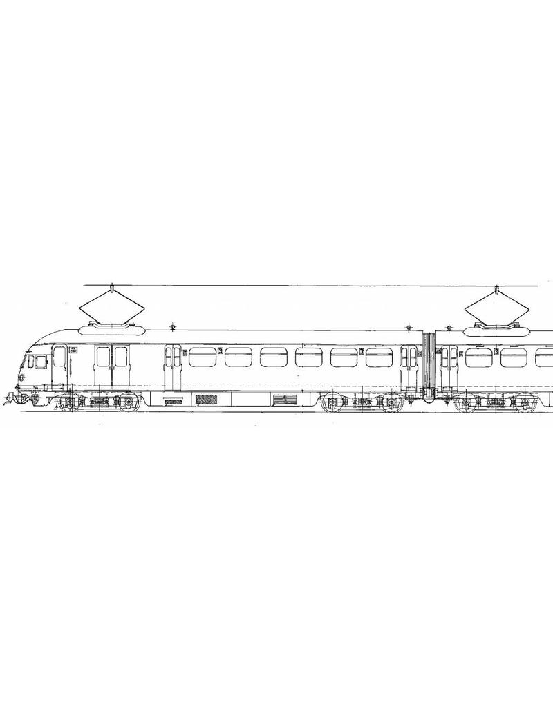 NVM 29.03.061 El. 3-wagentrein type 1938 Nr 601-637 voor Spoor 0