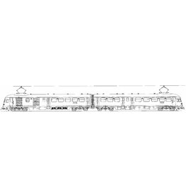MBT El. 2-Wagen-Zug Typ 1943, Serie 301-315 für Spur 0 - Bauzeichnung Maßstab 1 : 40 (29.03.062)