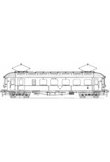 MBT El. Triebwagen 2./3. Klasse BC 9910, 9911 (ehemals ZHESM 5, 6) für Spur 0 - Bauzeichnung Maßstab 1 : 40 (29.03.222)