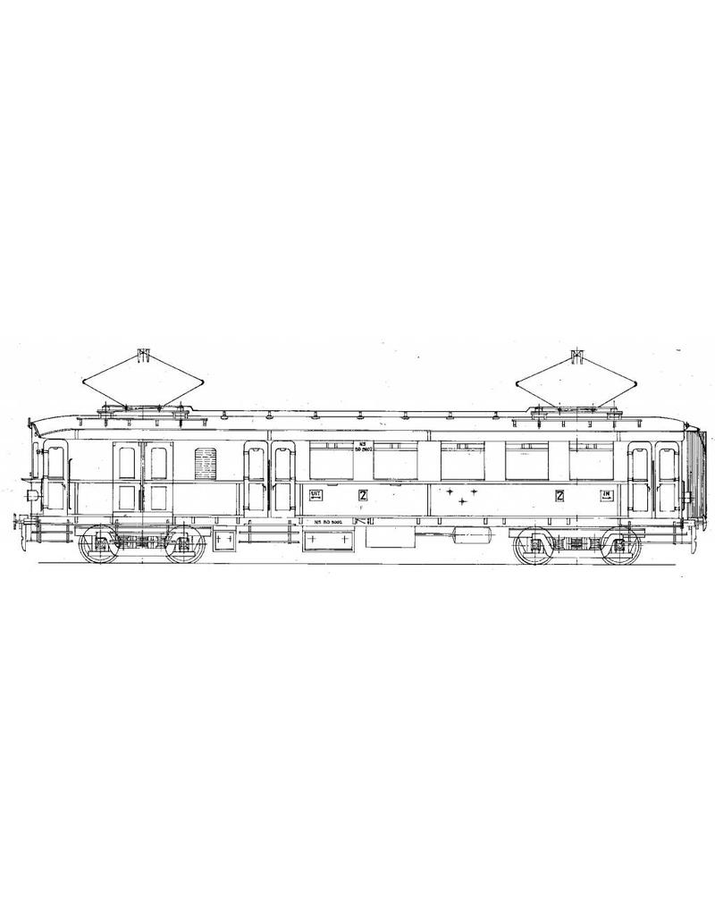 MBT EL. Elektrotriebwagen 2. Klasse mit Gepäckabteil BD 9101-9130 für Spur 0 - Bauzeichnung Maßstab 1 : 40 (29.03.232)