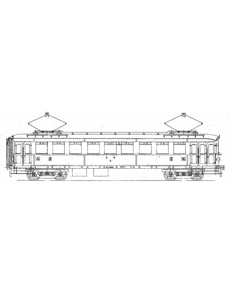 MBT El. Triebwagen 3. Klasse C 9001-9037 für Spur 0 - Bauzeichnung Maßstab 1 : 40 (29.03.233)