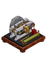 MBT 1-cilinder 4-takt motor met glazen cilinder en twee tegengestelde zuigers - Bouwtekening Schaal 1 : XX (60.10.024)