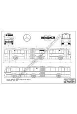 MBT Gelenkstadtbus Mercedes Benz 01317gobl 8000/lku Hainje - Bauzeichnung Maßstab 1 : 25 (40.03.005)