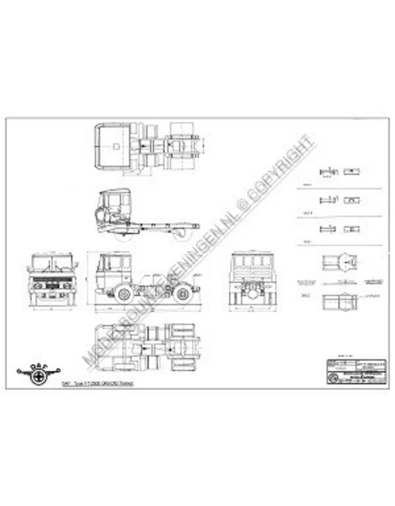 MBT DAF Zugmaschine FT 2600 dk(a)310 - Bauzeichnung Maßstab 1 : 25 (40.04.001)