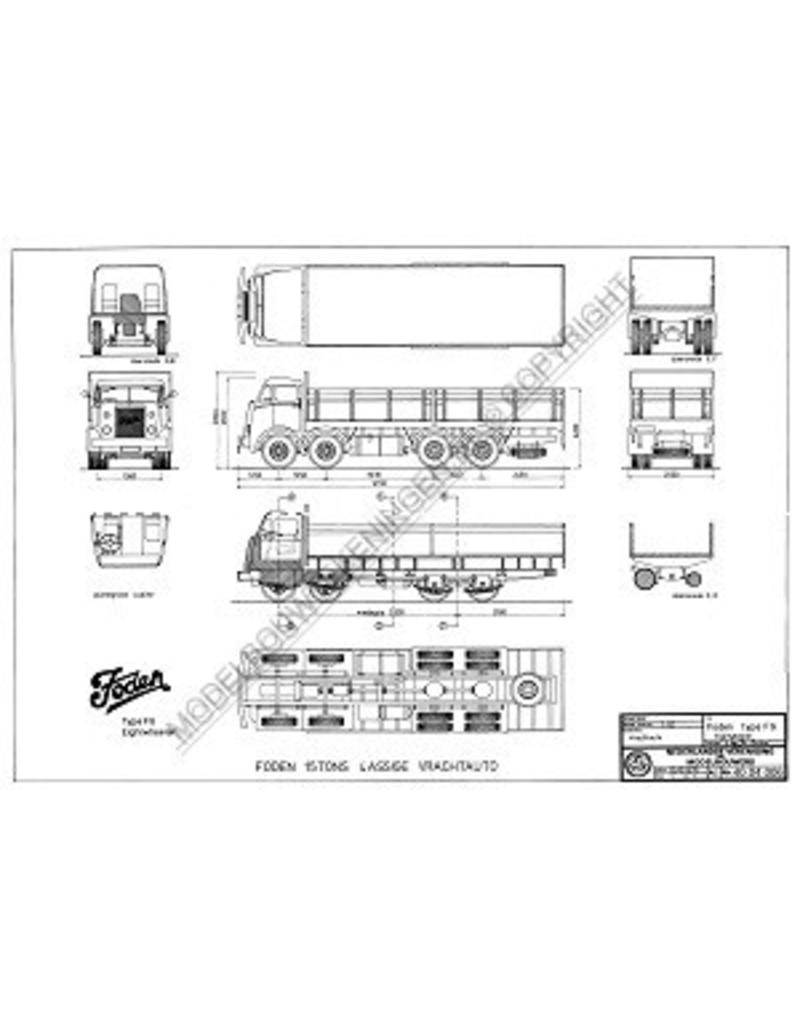 MBT Foden FG eightwheeler - Bouwtekening Schaal 1 : 40 (40.04.006)