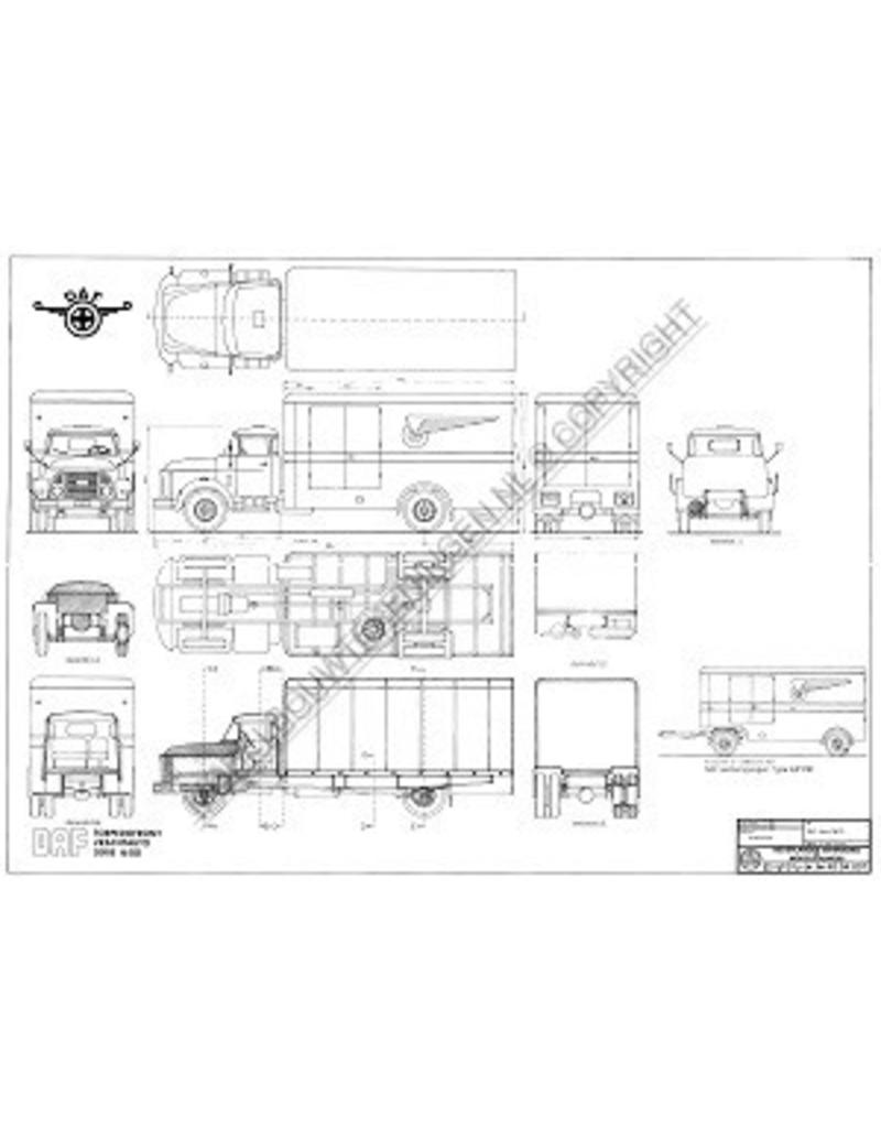 MBT DAF A16 dd - Bouwtekening Schaal 1 : 35 (40.04.007)