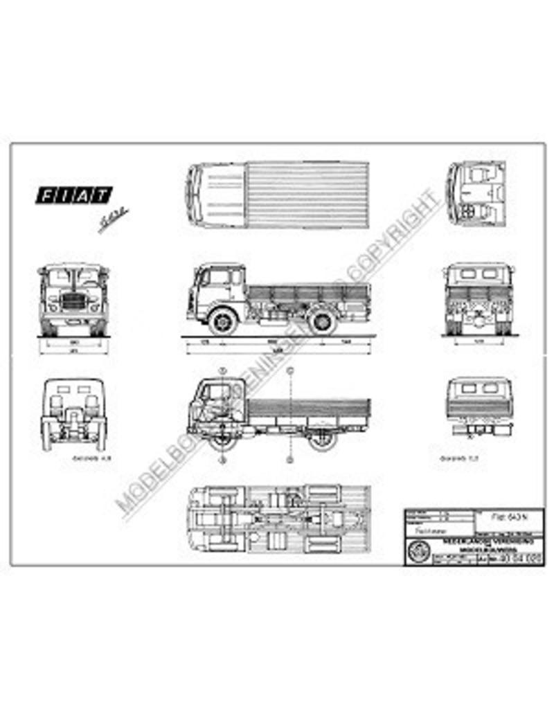 MBT FIAT 643 N - Bauzeichnung Maßstab 1 : 40 (40.04.020)