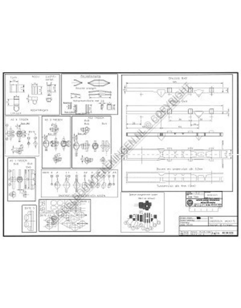 MBT GINAF-truck type 2 M4446-TS 8x8 - Bouwtekening Schaal 1 : 50 (40.04.029)