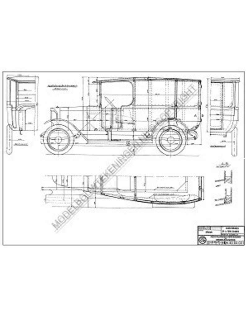 MBT Bakkerswagen op A-Ford chassis - Bouwtekening Schaal 1 : 10 (40.04.031)