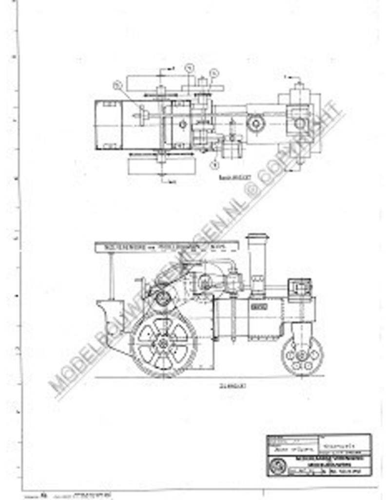 MBT Stoomwals "Bertha" - Bouwtekening Schaal 1 : 12 (40.10.002)