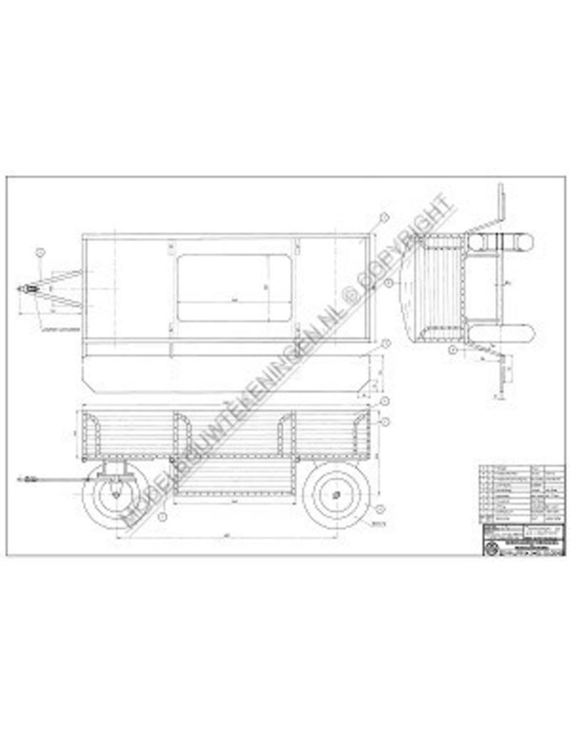 MBT Anhänger für Dampftraktor Ransomes - Bauzeichnung Maßstab 1 : 6 (40.10.004/B)