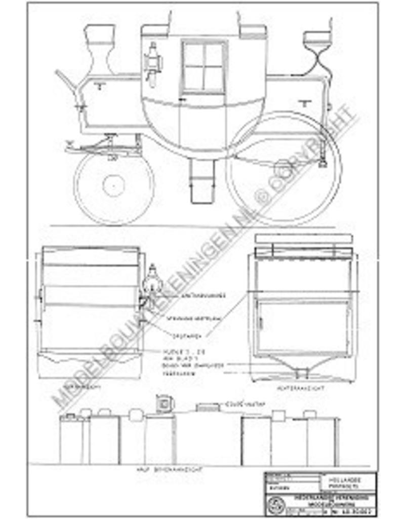 MBT Hollandse postkoets - Bouwtekening Schaal 1 : 8 (40.30.002)
