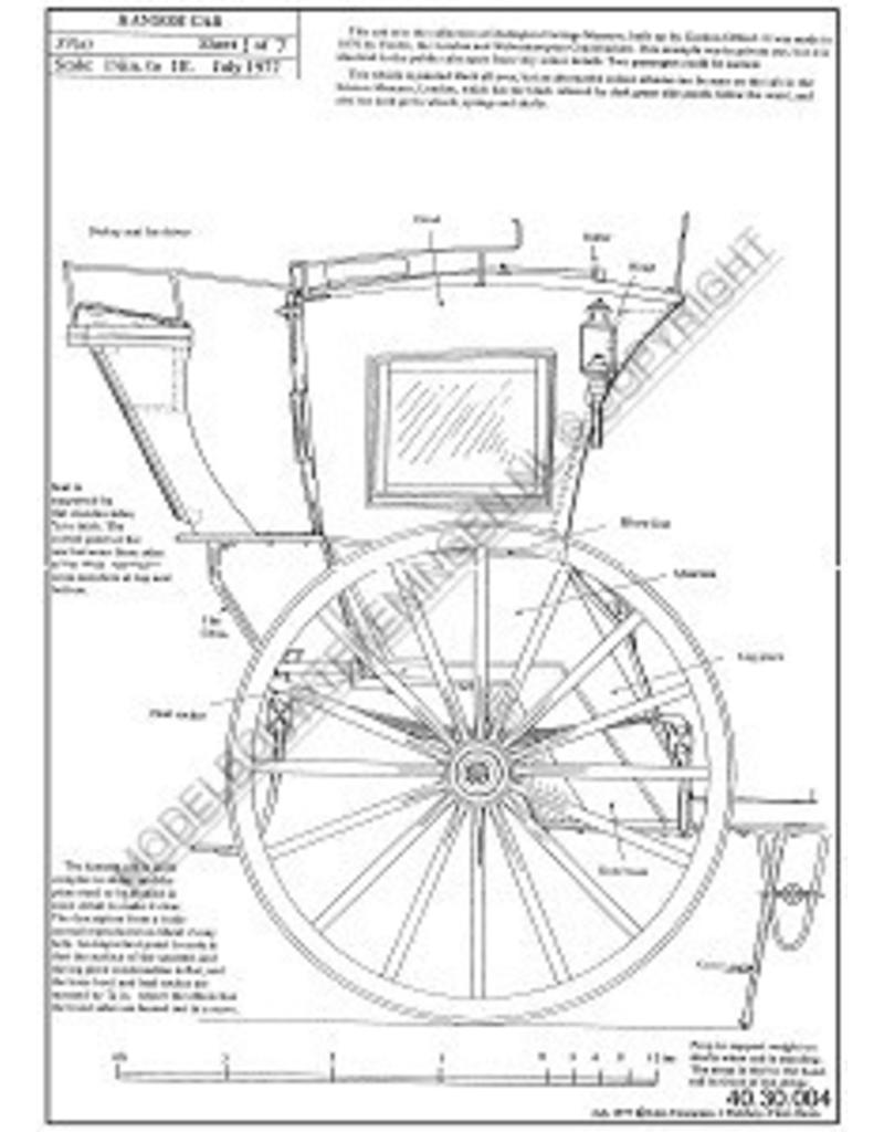 MBT Hansom cab - Bouwtekening Schaal 1 : 8 (40.30.004)
