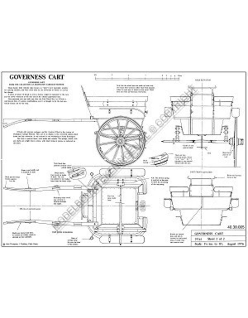 MBT Tonneau/Governess cart - Bauzeichnung Maßstab 1 : 8 (40.30.005)