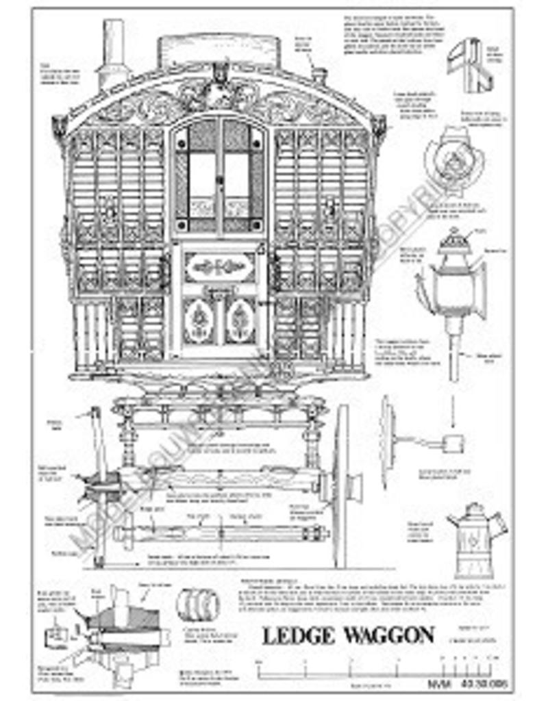 MBT Zigeuner Wohnwagen/Ledge Waggon - Bauzeichnung Maßstab 1 : 8 (40.30.006)
