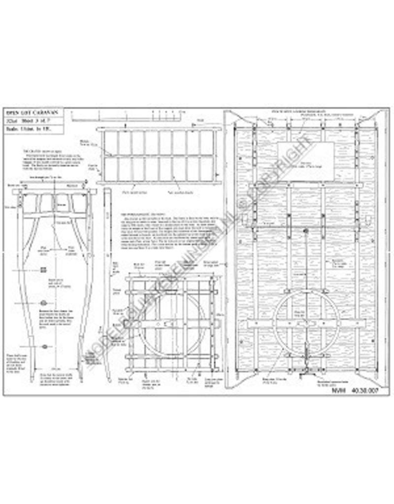 MBT Englischer Planwagen - Bauzeichnung Maßstab 1 : 8 (40.30.007)