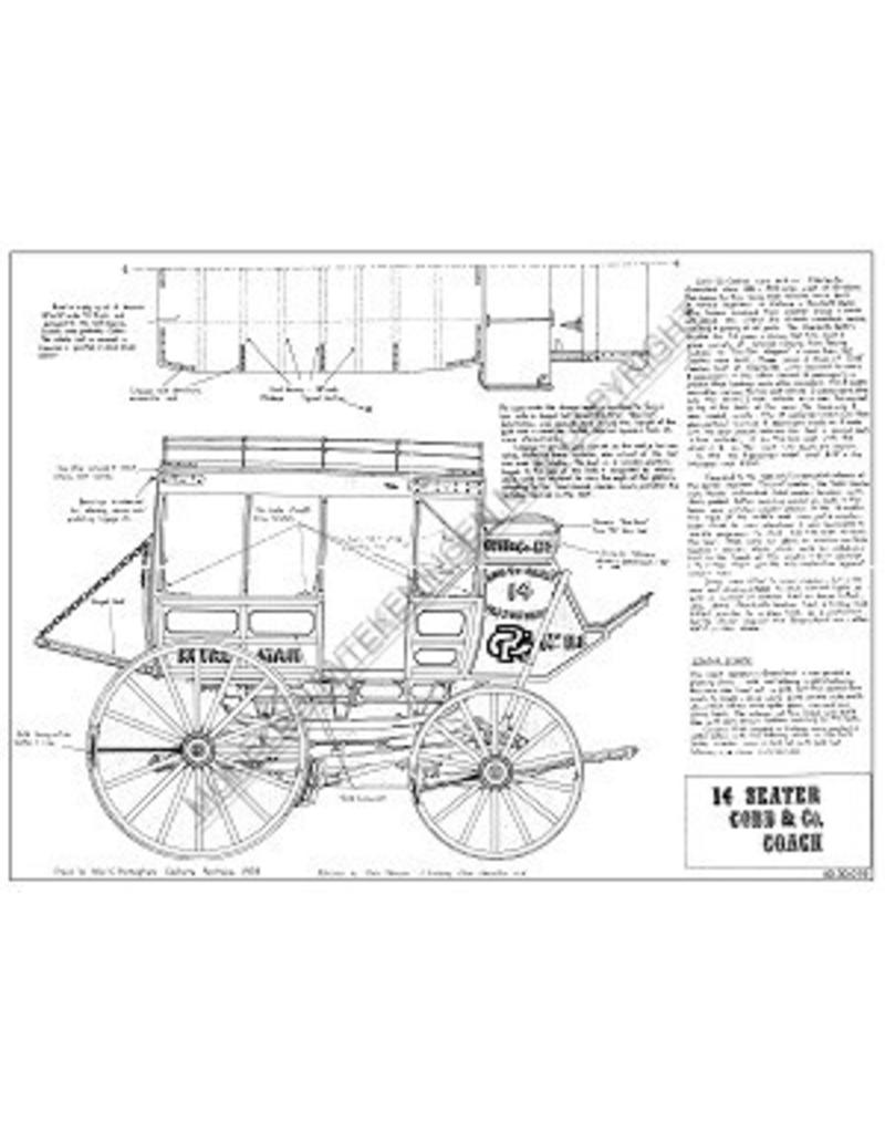 MBT Australischer Cobb & Co Coach - Bauzeichnung Maßstab 1 : 8 (40.30.019)