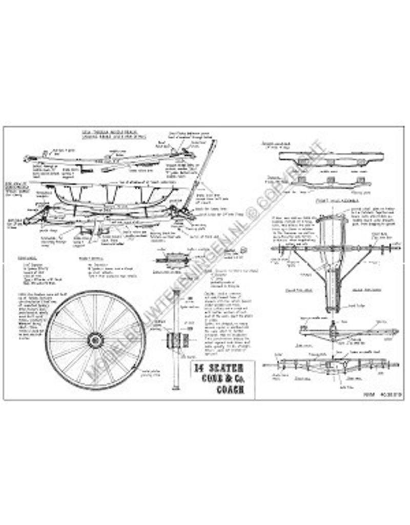 MBT Australian Cobb & Co coach - Bouwtekening Schaal 1 : 8 (40.30.019)