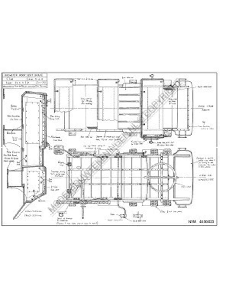 MBT Roof seat brake - Bouwtekening Schaal 1 : 8 (40.30.023)