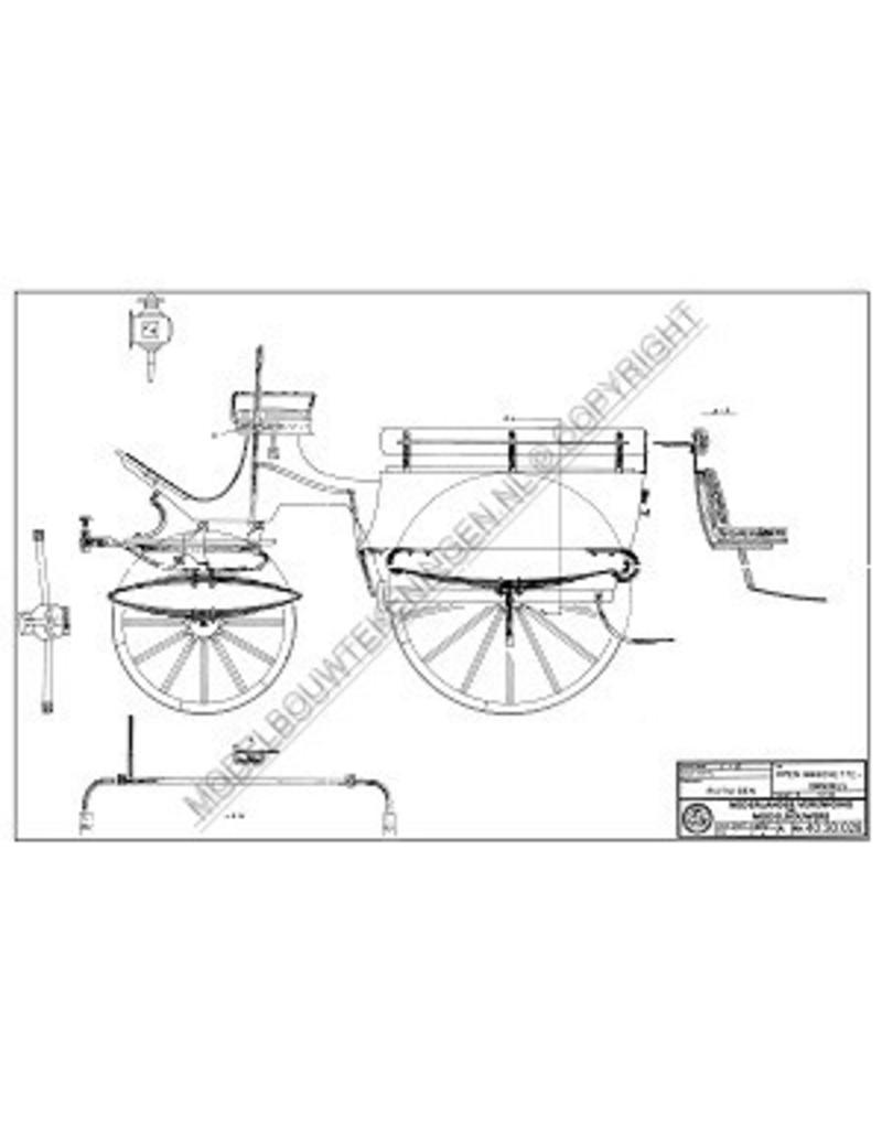 MBT Open wagonette omnibus - Bouwtekening Schaal 1 : 8 (40.30.028)
