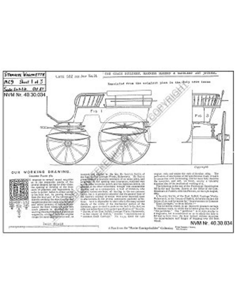 MBT Stanhope wagonette - Bouwtekening Schaal 1 : 8 (40.30.034)