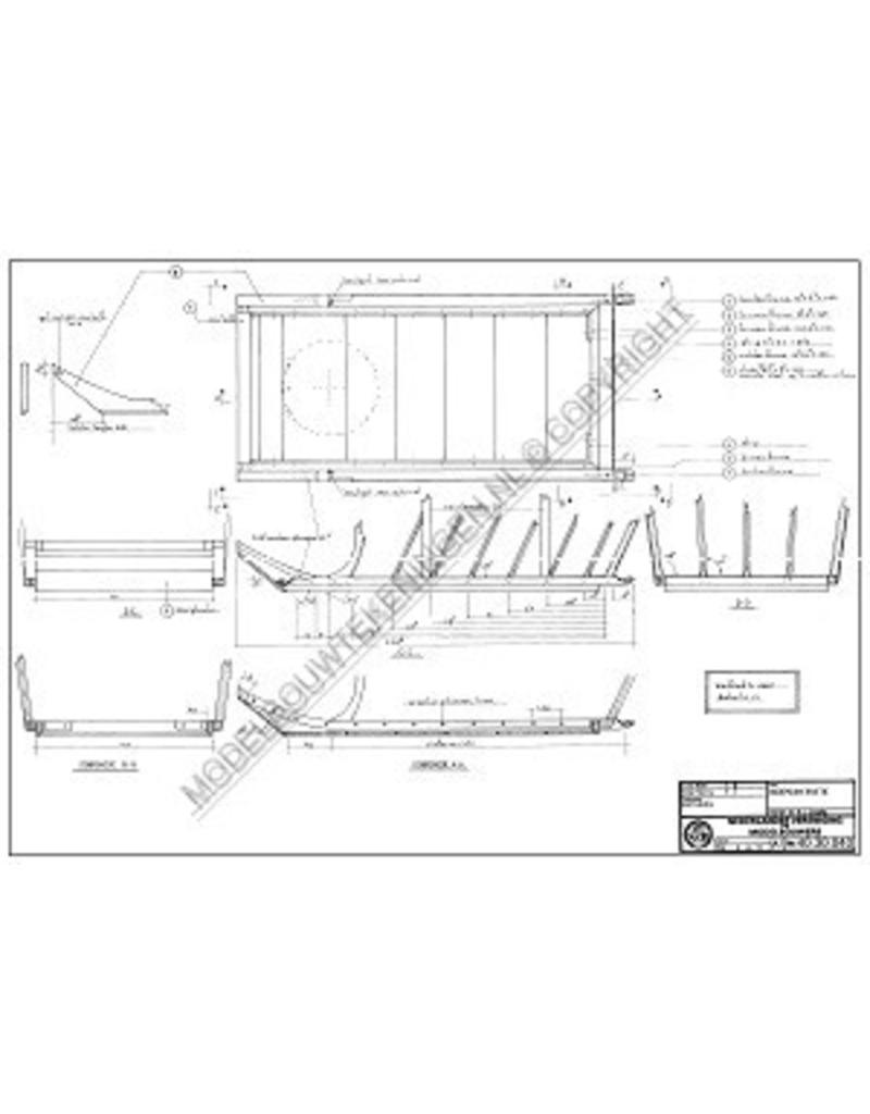 MBT Utrechtse tentwagen met deur - Bouwtekening Schaal 1 : 8 (40.30.040)