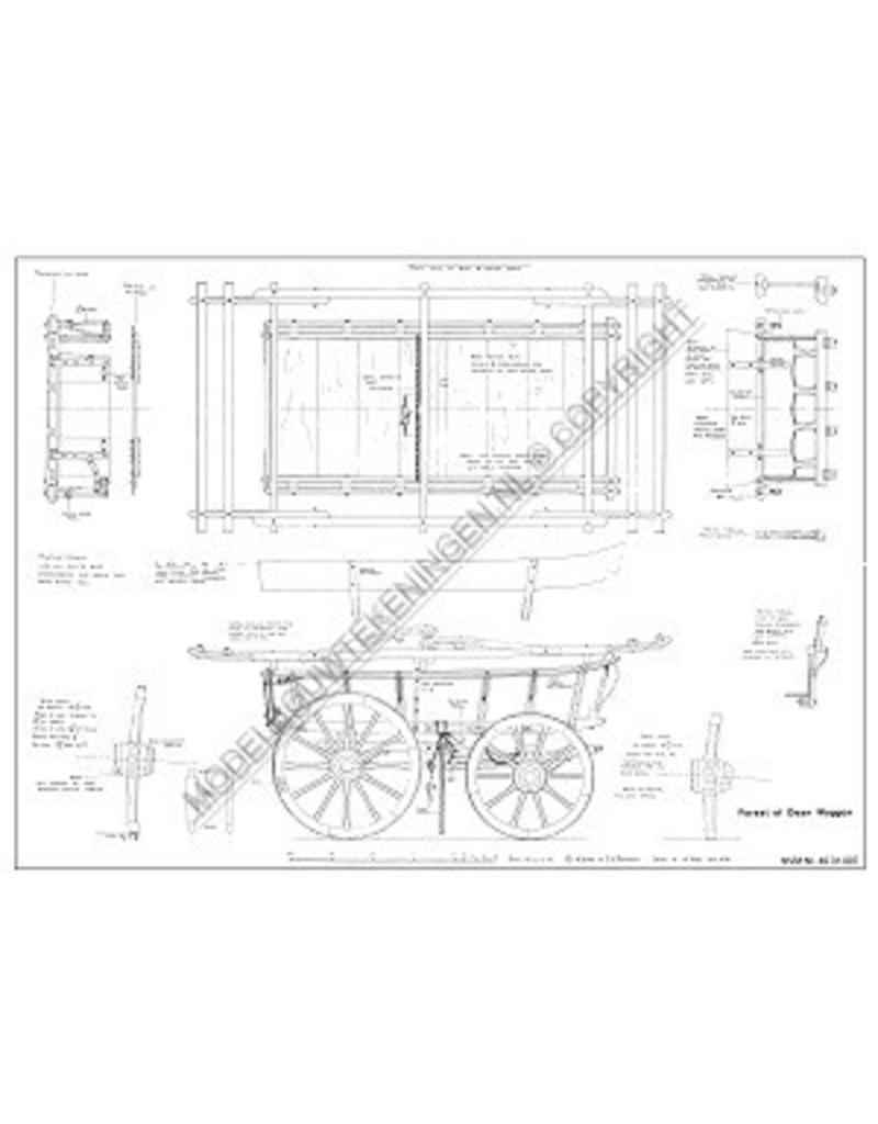 MBT Forest of Dean waggon - Bouwtekening Schaal 1 : 8 (40.31.007)