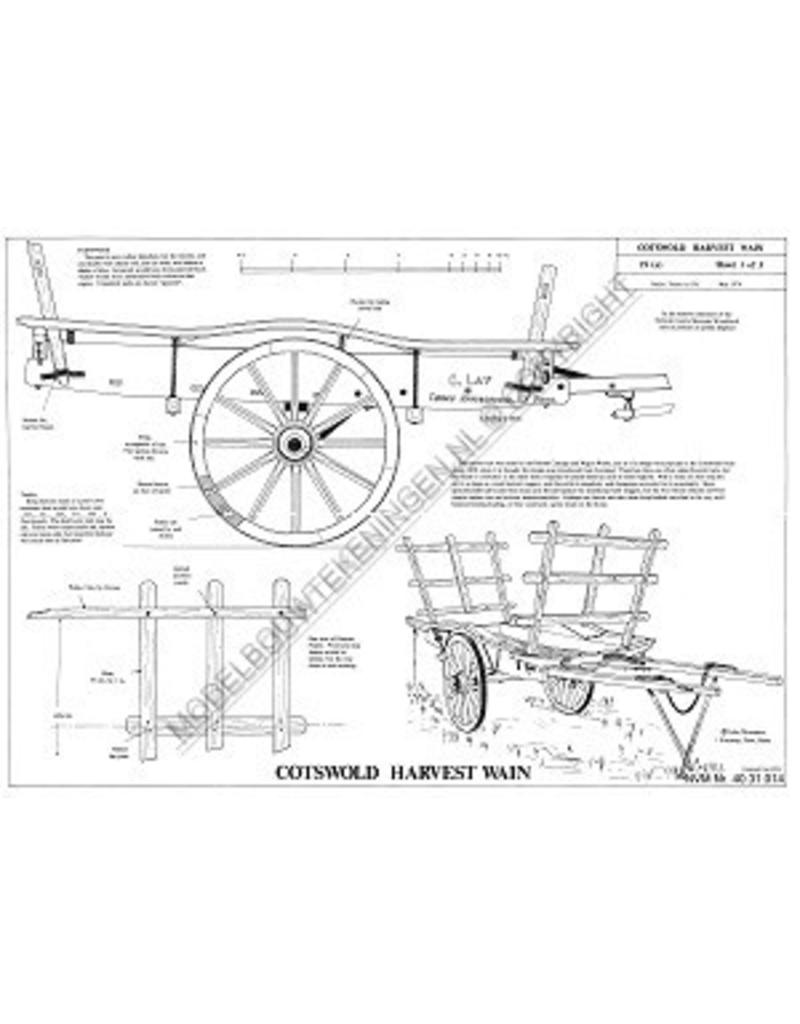 MBT Cotswold oogstkar - Bouwtekening Schaal 1 : 8 (40.31.014)