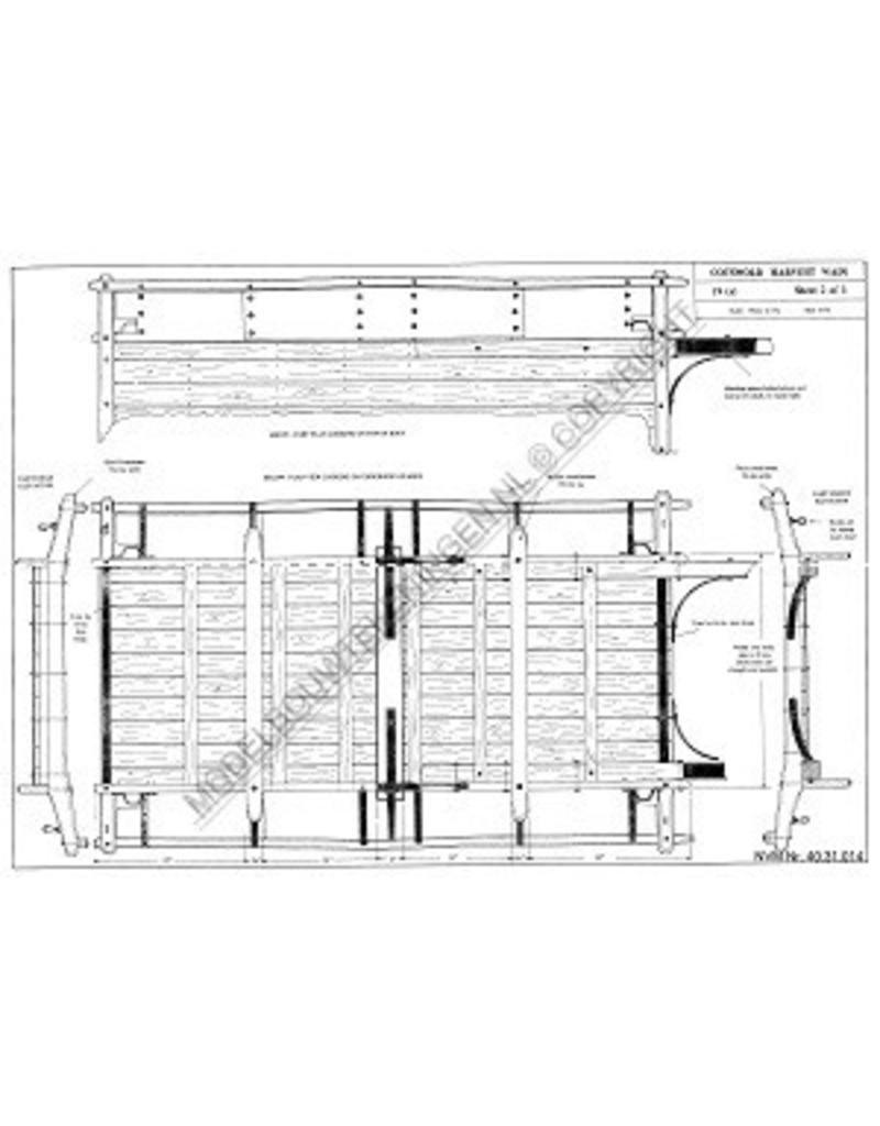 MBT Cotswold oogstkar - Bouwtekening Schaal 1 : 8 (40.31.014)