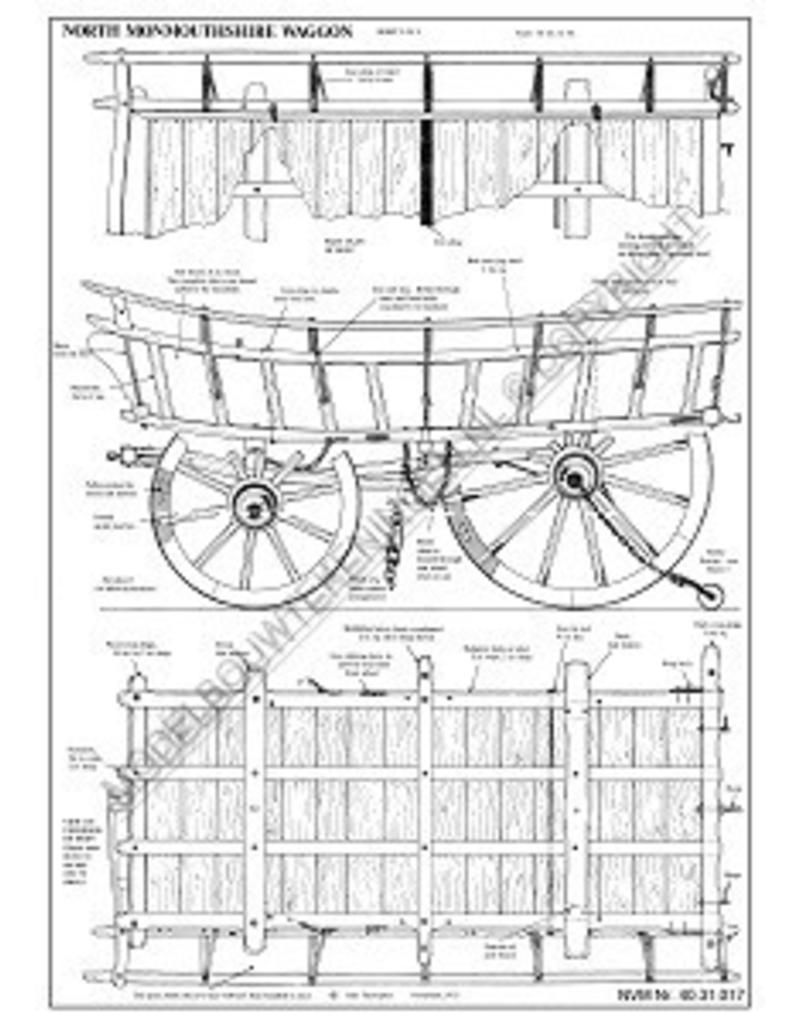 MBT Monmouthshire wagen - Bouwtekening Schaal 1 : 8 (40.31.017)