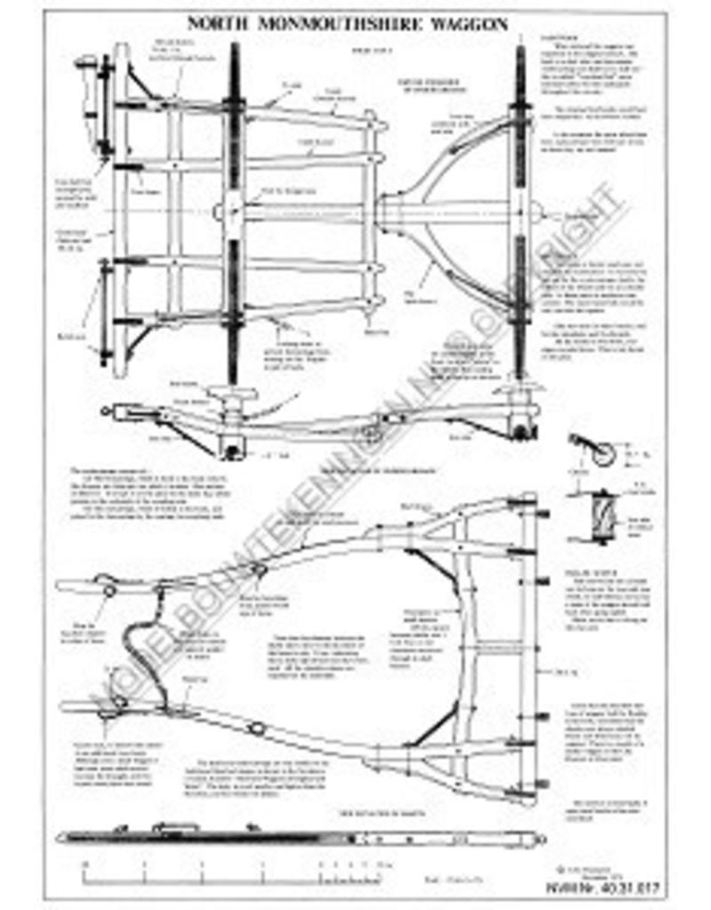 MBT Monmouthshire wagen - Bouwtekening Schaal 1 : 8 (40.31.017)