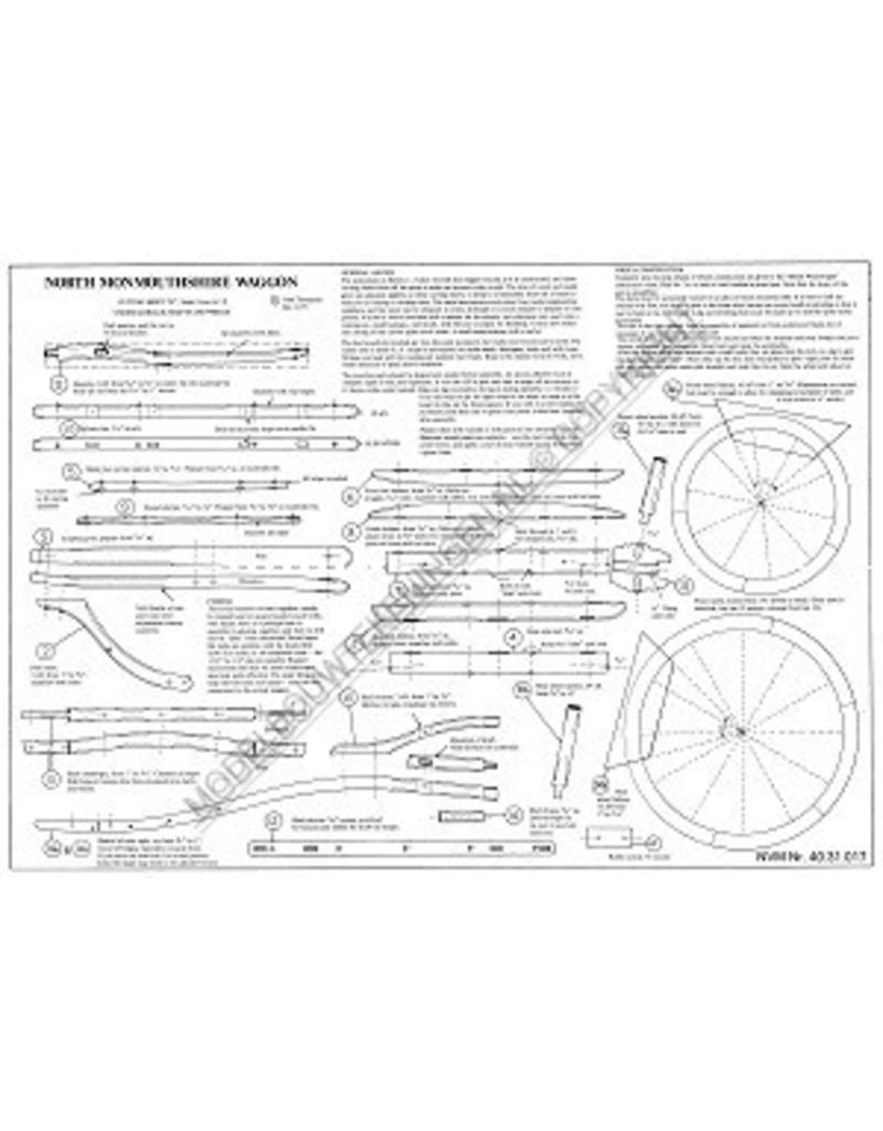 MBT Monmouthshire wagen - Bouwtekening Schaal 1 : 8 (40.31.017)