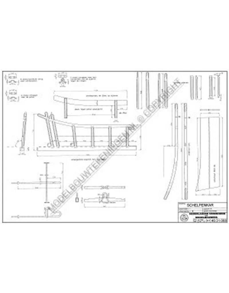 MBT Schelpenkar uit Katwijk - Bouwtekening Schaal 1 : 8 (40.31.068)