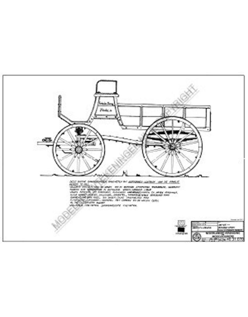 MBT Duitse bagagewagen - Bouwtekening Schaal 1 : 8 (40.31.070)