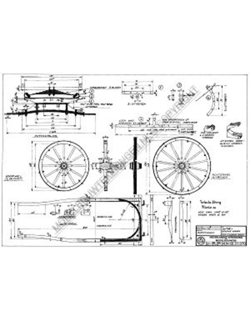 MBT Duitse bagagewagen - Bouwtekening Schaal 1 : 8 (40.31.070)