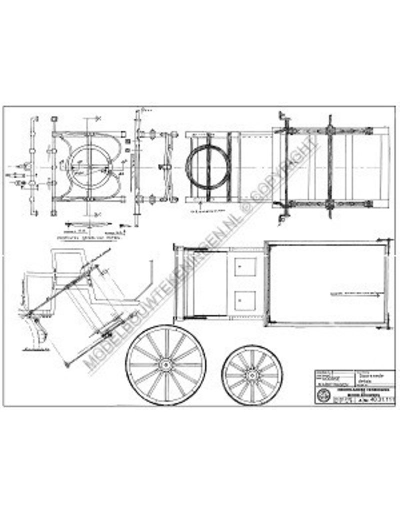 MBT Noorse marktwagen - Bouwtekening Schaal 1 : 8 (40.31.111)