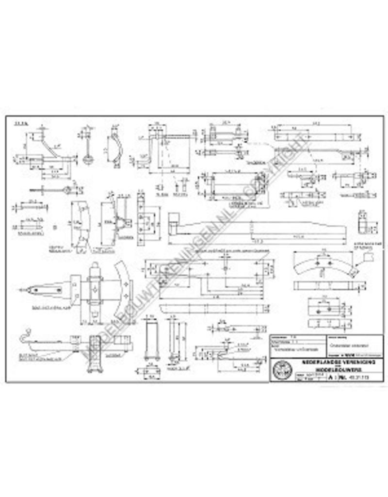 MBT Vierwielskar uit Everbeek - Bouwtekening Schaal 1 : 8 (40.31.119)