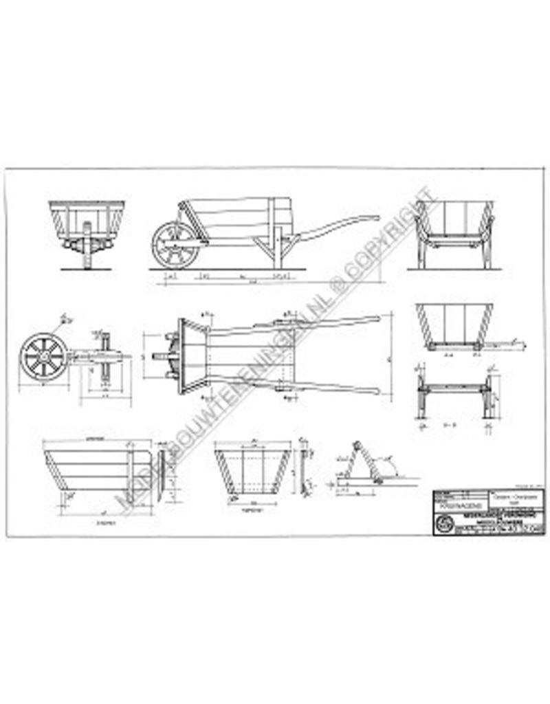 MBT Gelders-Overijssels type kruiwagen - Bouwtekening Schaal 1 : 8 (40.32.048)